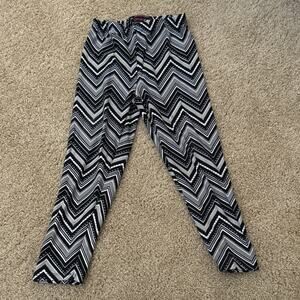 Dreamstar Girls Black & Gray Chevron Print Leggings | Size S (7/8) | Stretchy